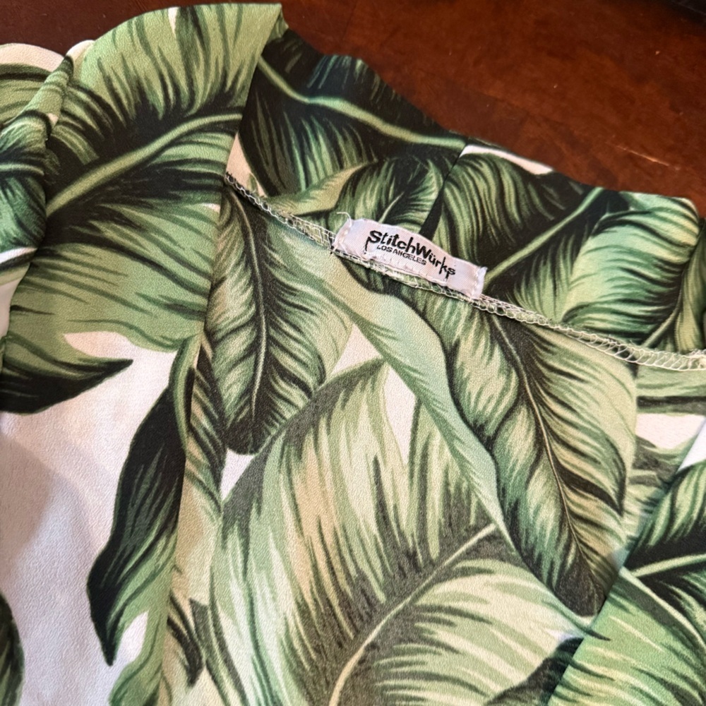 Stitchwurks Tropical Leaf Print Kimono - Picture 2 of 4